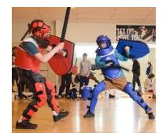 Soft medieval sword and shield fighting lessons for kids