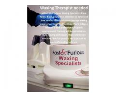 Waxing therapist position