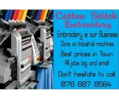 Embroidery and Printing Services offered