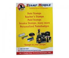 Self inking stamps and stationary