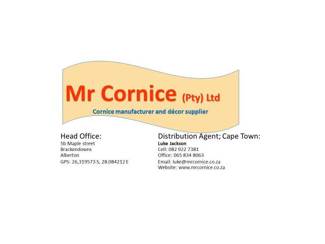 Mr Cornice (Pty) Ltd, Distribution Agent, Western Cape